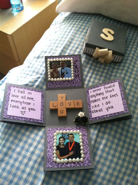 Sentimental anniversary gifts for boyfriend. Exploding box of love I made for the boyfriend for a ...