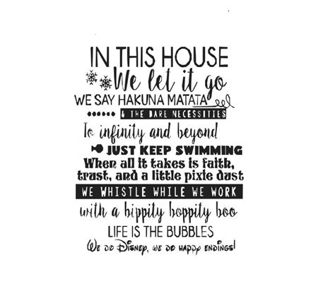 In This House Svg Disney Svg Disney Svg File Disney Etsy