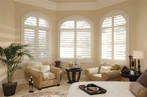 Shutters White Arched Tops With Clearview Technology Wood Shutters