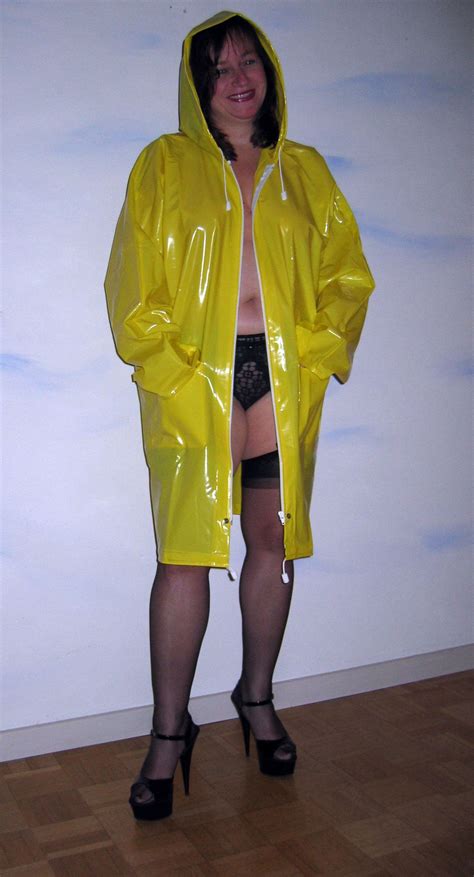 Another Pic From Gaby Shiny Yellow PVC Rainjacket From Pvcmode De
