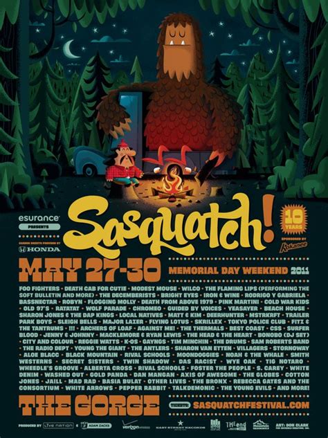 2011 sasquatch music festival line up announced grimy goods