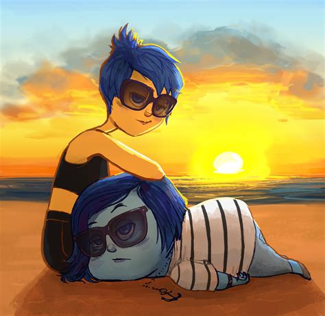 Joy X Sadness Beachies By Catharticaagh On Deviantart