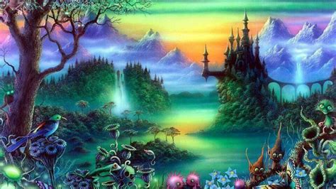 Magical Land Fantasy Landscape Fantasy Castle Scenic Pictures