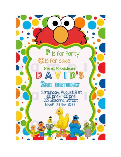 If you wanna held … Sesame Street Invitation Printable Invitation. by ...