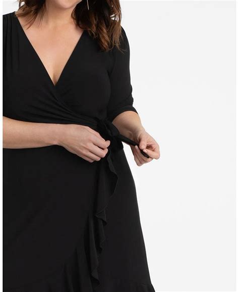 Kiyonna Womens Plus Size Whimsy Wrap Dress Macys