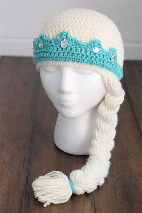 Elsa Inspired Hat Frozen Queen Elsa All Sizes Available Princess Hat Crochet Headband