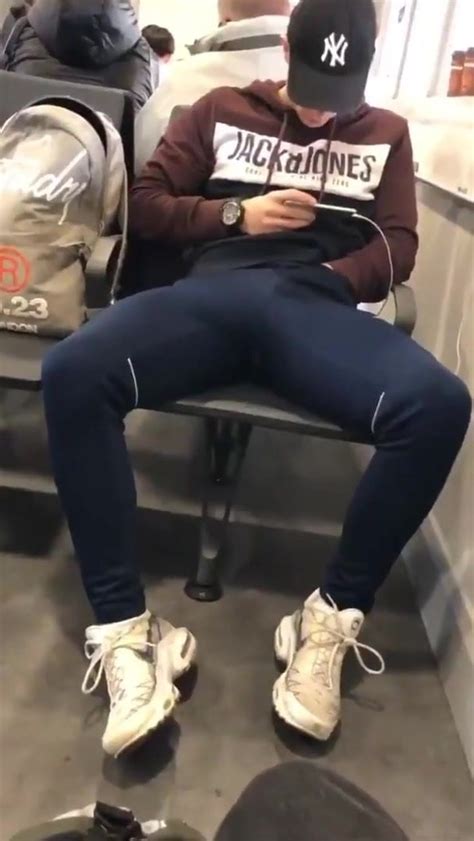 Horny Twink Rubs His Bulge In Public Xhamster
