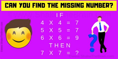 Tough Math Brain Teaser Find Missing Number