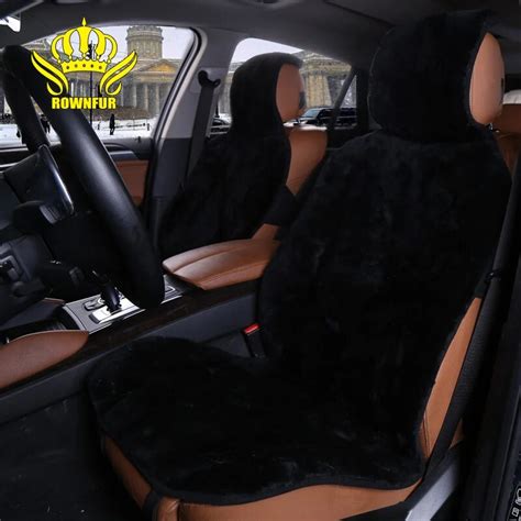 rownfur natural australian sheepskin car seat covers universal size car accessories automobiles