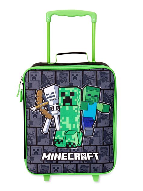 Minecraft Softside Kids Carry On Pilot Case Luggage 17