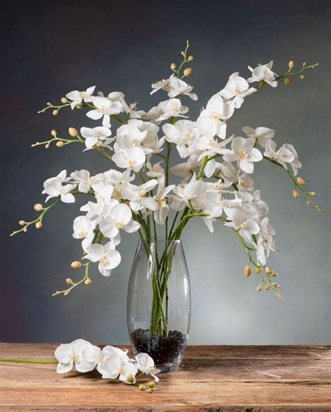 Phalaenopsis Orchid Silk Flower Stem Silk Orchids Arrangements Artificial Floral Arrangements