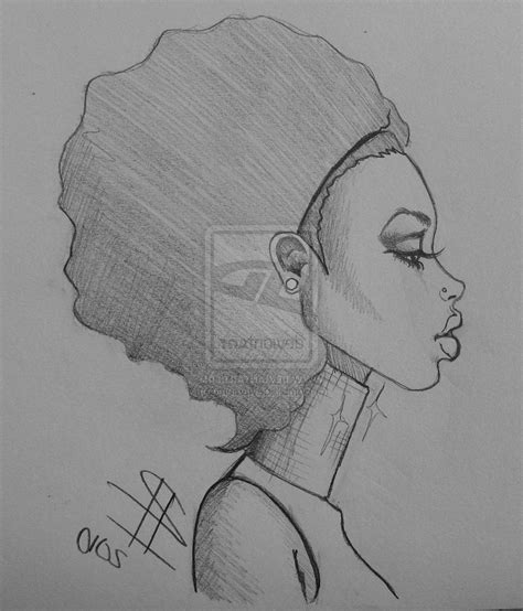 Woman Side Profile Drawing At Explore Collection