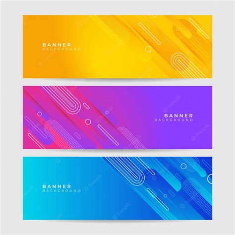 Premium Vector Colorful Banner Template Abstract Web Banner Design