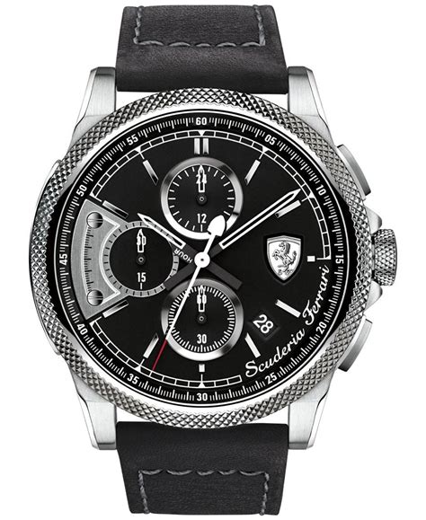 Ferrari watch ferrari scuderia steel watches accessories fancy watches wristwatches clocks steel grades. Scuderia Ferrari Men's Chronograph Formula Italia S Black Leather Strap Watch 46mm 830275 ...