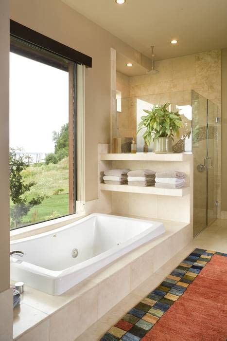 We typically see half walls separating stair opening and replacing railings and balusters at stairs. Half wall between tub and shower, for better storage ...