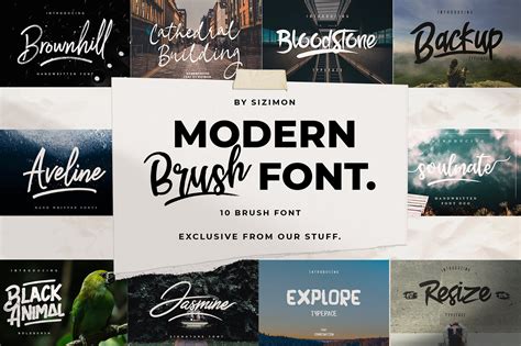 Buy Brush Font Bundle Cricut Font Handwritten Fonts Procreate Fonts
