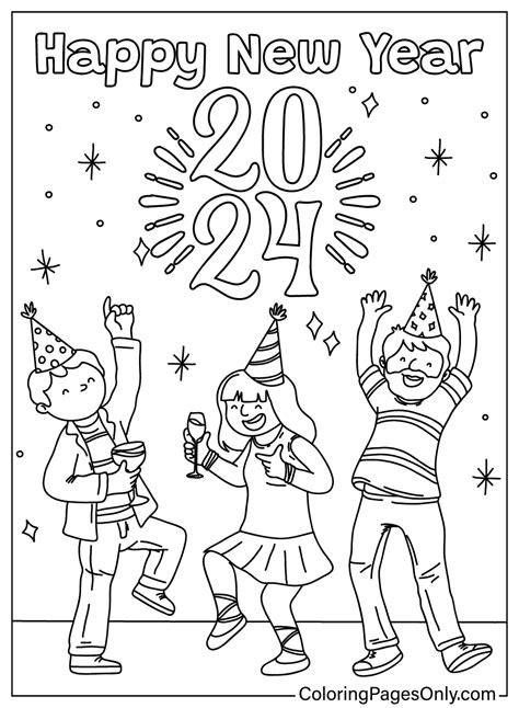 Happy new year 2024 coloring pages free printable coloring pages – Artofit
