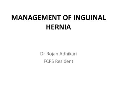 Solution Inguinal Hernia Repair Studypool