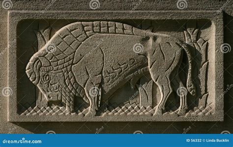 Buffalo Etched In Stone Stock Photo Image Of Etched Stylize 56332