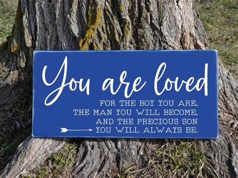 You Are Loved Son Wood Sign Boys Room Sign Nursery Sign Etsy