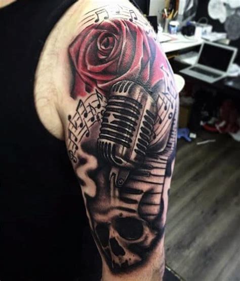 Especially the music note tattoos which are just perfect to express love, thrill, passion and fun. 100 Music Tattoos For Men - Manly Designs With Harmony