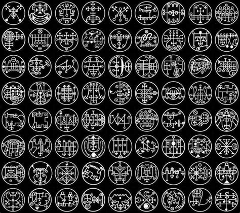 All Goetic Sigils In One Image R Occult