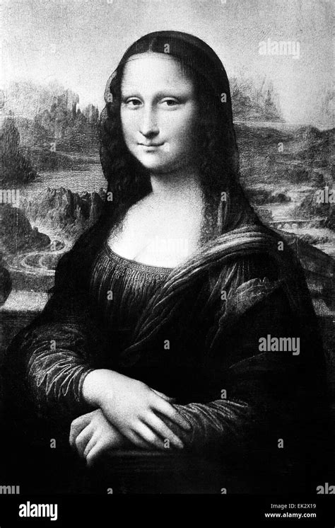 Mona Lisa Black and White Stock Photos & Images - Alamy