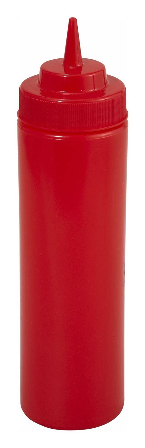 12 Oz Wide Mouth Squeeze Bottle Red 6 Pcpack Lionsdeal