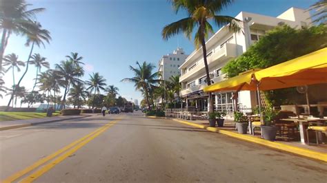 Drive Along Ocean Drive South Beach Miami On A Beautiful Day Youtube