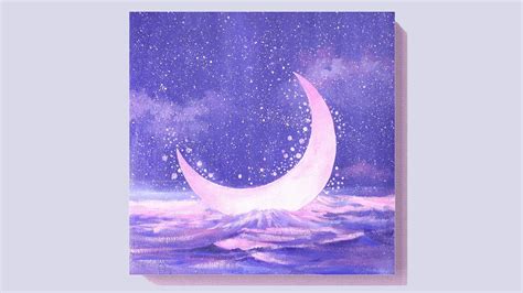 Easy Moon Painting Step By Step