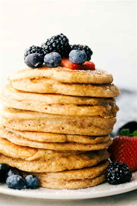 Fluffy Whole Wheat Pancakes Cook And Hook