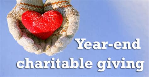What You Need To Know About Year End Charitable Giving