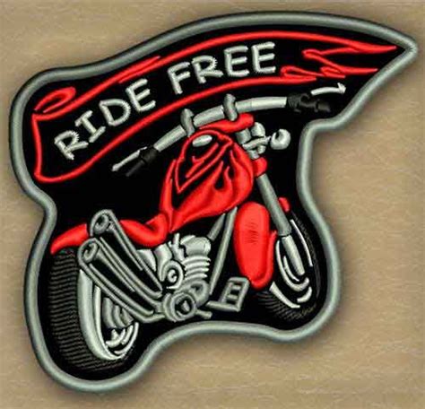 Biker Patches Embroidery Designs Pack 1 Collection Of 10 Biker