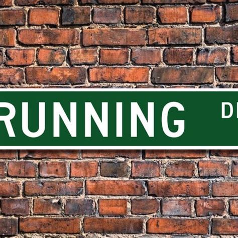 Gone Running Metal Street Sign Reclaimed Wood Frame Etsy