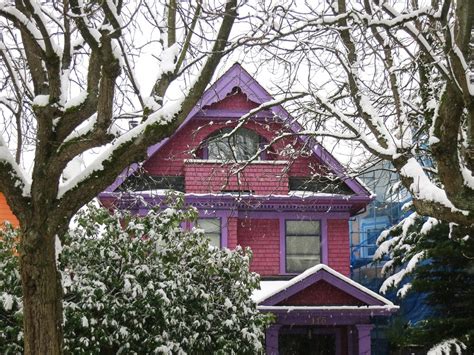 Purple House In Snow Ruth Hartnup Flickr