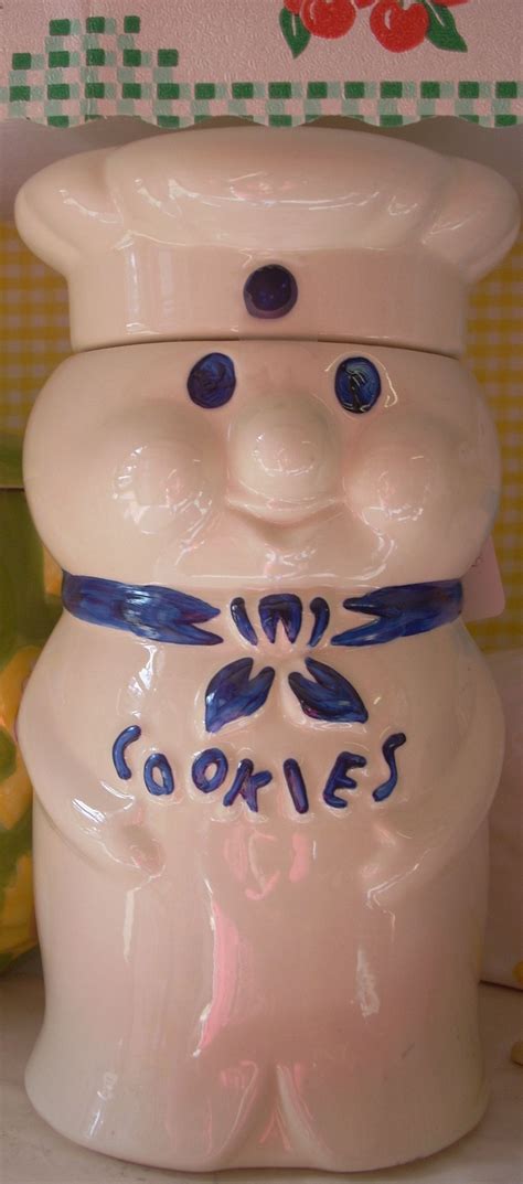 The recipe jar is marked usa to the underside. Charming vintage Pillsbury Doughboy cookie jar $95.00 www ...
