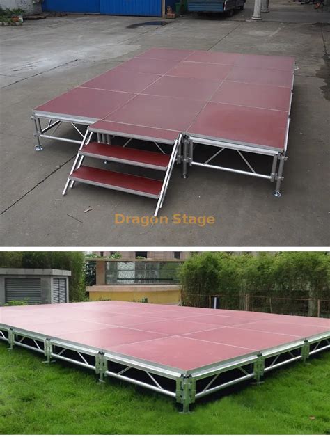 Quickly Assemble Portable Aluminum Stage For Event Use 20x16ft Height 0