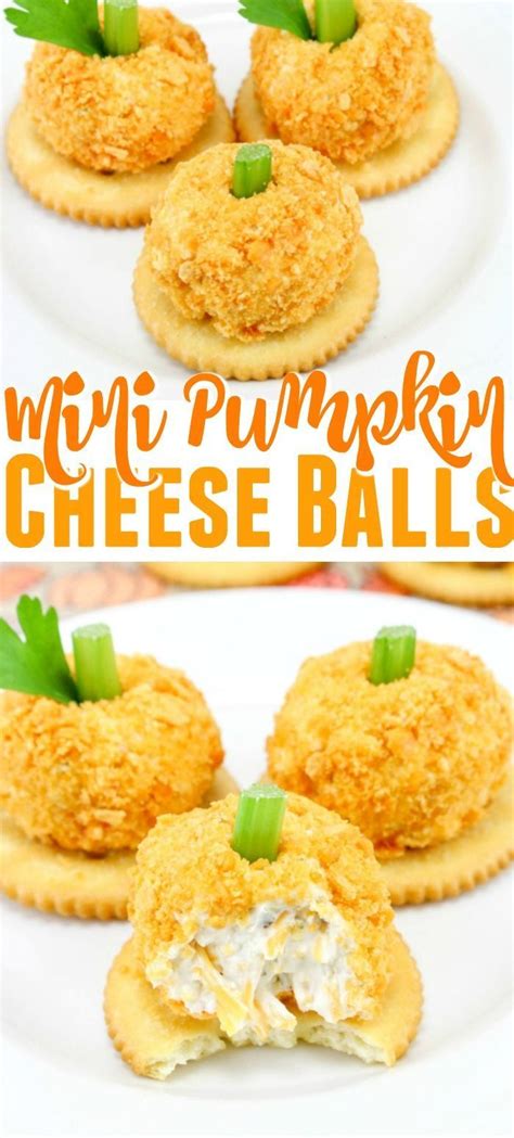 Mini Pumpkin Cheese Balls In 2020 Thanksgiving Appetizer Recipes