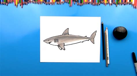 They love animals of all shapes and sizes, covered in fur, feathers, and scales— and they tend to love drawing them, too. How To Draw A Great White Shark - Art For Kids Hub
