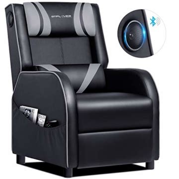 Leather sectional sofa with 3 power recliners, power headrests & usb. GTPLAYER Gaming Sessel Stuhl Single Wohnzimmer Sofa ...