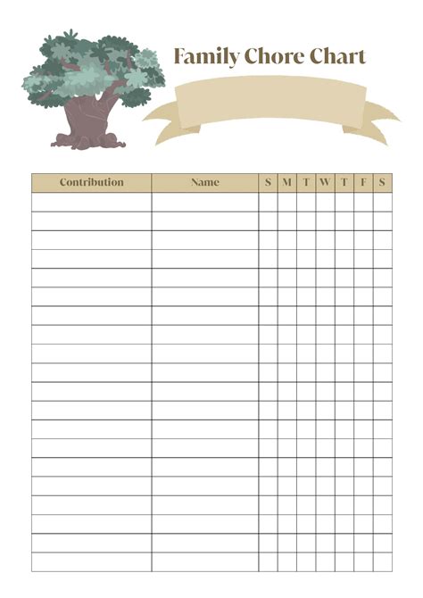 9 Best Printable Chore Charts Easy