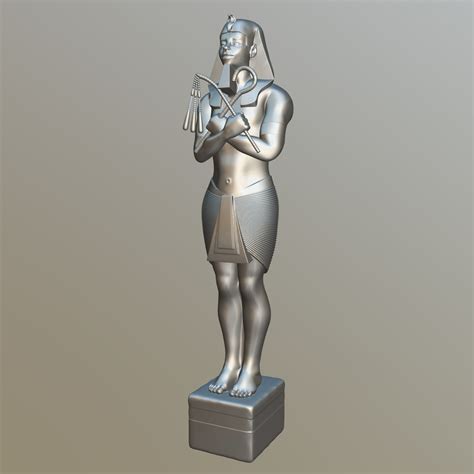 pharaoh statue 3d model turbosquid 1723027