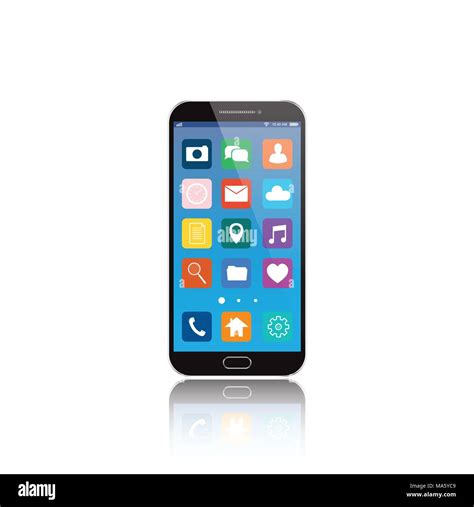 Using Social Media On Smartphone Stock Vector Images Alamy