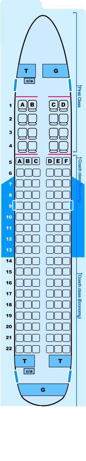 Plan De Cabine Northwest Airlines Airbus A319 100 Seatmaestrofr