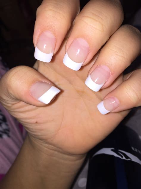 Simple Acrylic French Love French Tip Nails French Tip Acrylic