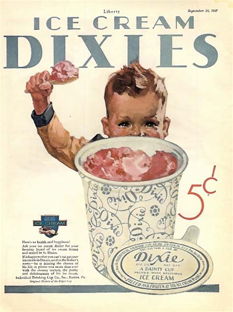 Ice Cream Dixie Cup 5c 1927 Heres To Health And Happiness Ad