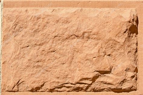 Block Of Rustic Rough Cut Red Sandstone Stone Surface Stock Photo By