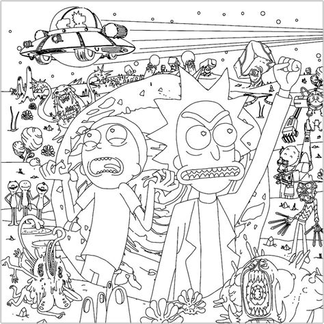 Rick And Morty Coloring Page
