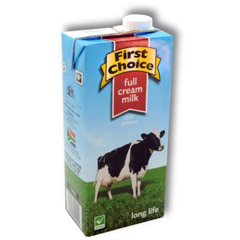 FIRST CHOICE UHT MILK FULL CREAM 1lt Exclusively Food