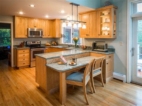 This shows where the stools should go, viewed from the dining table area, looking at the. Kitchen Encounters Inc, Maine Kitchen Cabinetry, Bathroom ...